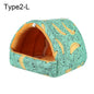 Soft Rabbit Colorful Squirrel Mini Cage Winter Hamster House Guinea Pig Nest Small Animal Sleeping Bed Warm Mat