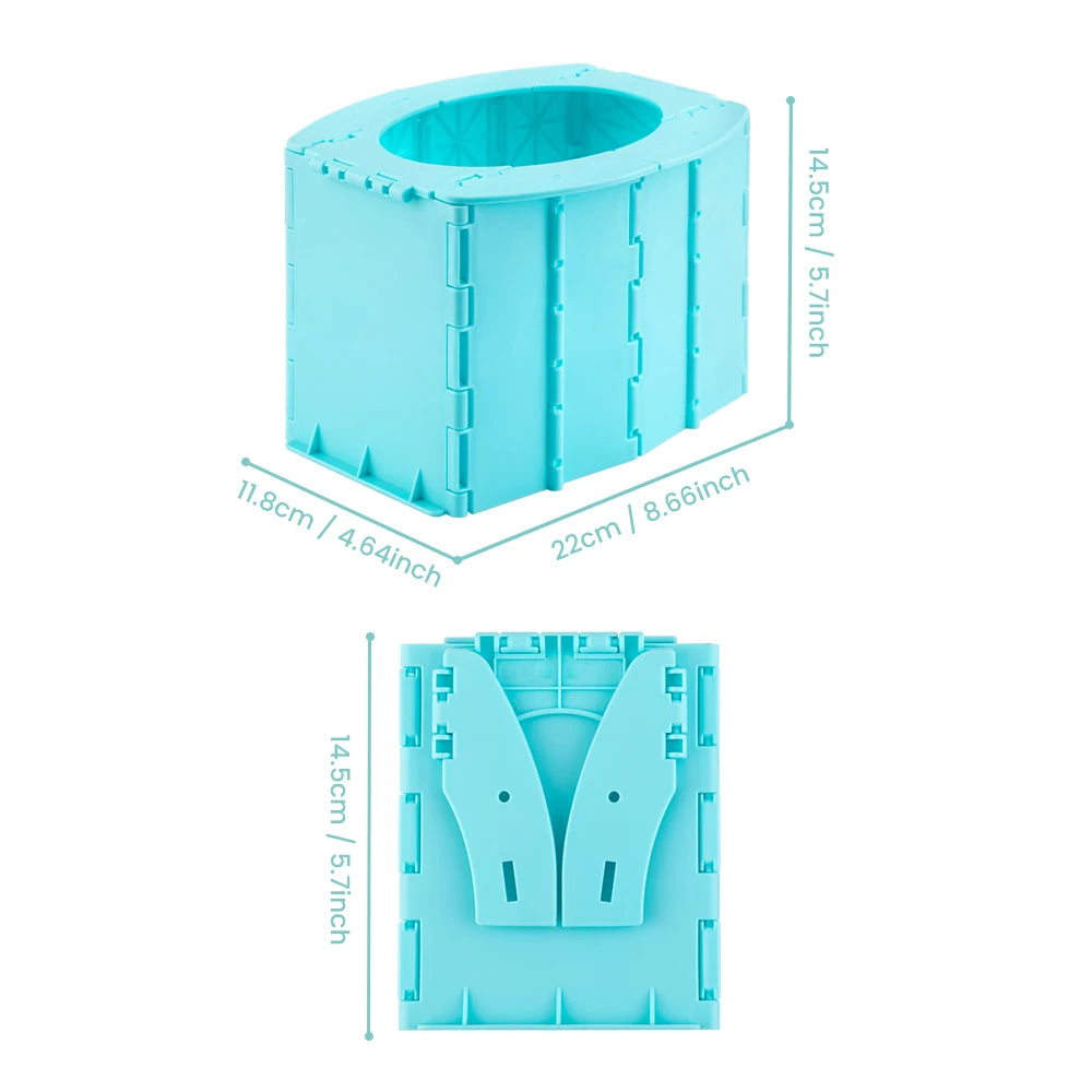Portable Foldable Travel Toilet for Kids Reusable Washable Potty Seat for Camping Hiking Long-Distance Travel