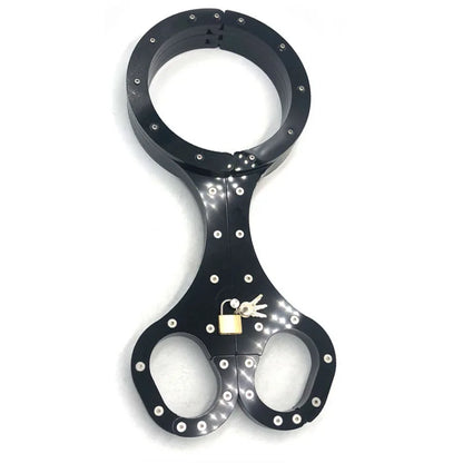 Neck Collar Handcuffs Crystal Flail BDSM Bondage Lock Hand Cuffs Sex Toys For Couples Women Wrist Restraints Adult Games Tools