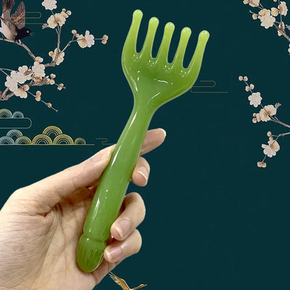 Resin Head Massager Scalp Gua Sha For Body Neck Leg Massage Five-claw Head Scraping Stick Massage Scraping Claw Massage