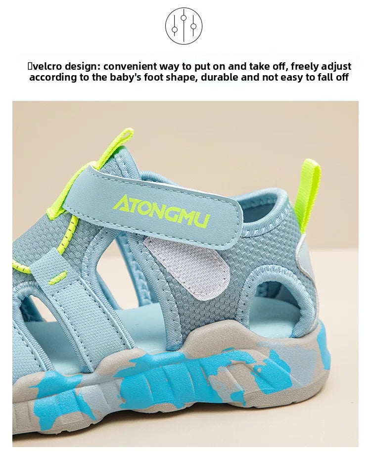 Boys Girls Unisex Sandals 2026 New Summer Toddler Barefoot Beach Sandals Non-slip Comfort Versatile School Outdoor Water Shoes