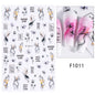 1PCS Marbled Nail Sticker 3D Abstract Lines Sticker Nail Art Supplies Nail Decals Y2K Laser Butterfly Ladies Nail Art Decoration