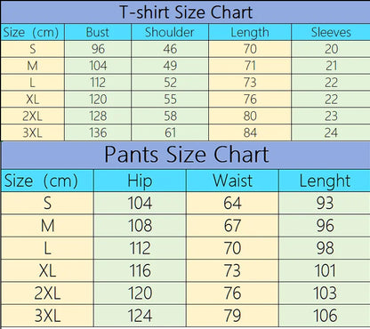 Black Letter Print Mens Tracksuit T-shirt + Pants Urban Causal Sports Outfit Male Spring Summer Home Outdoor Comfort Tees Set