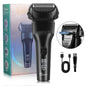 Hatteker 5-D Reciprocating Shaver for Men Home Use Beard Trimmer with LCD Digital Display Mesh Whitener USB Haircut Machine