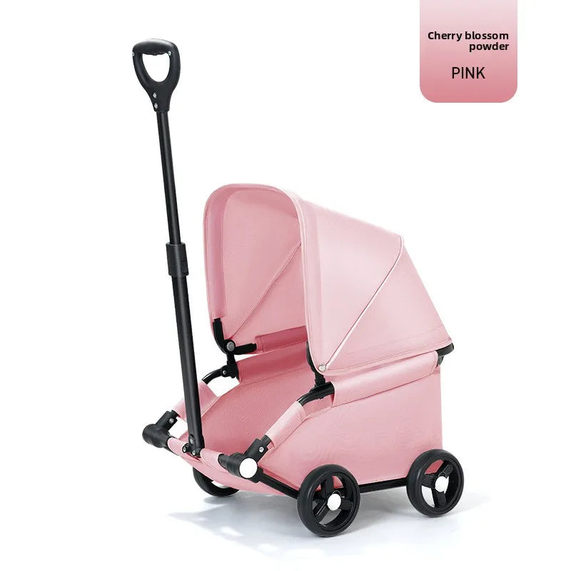 Small Dog Pet Stroller Foldable Lightweight Travel Outdoors Cross Border US Europe Pet Trolley Pet Stroller Trolley for Dog