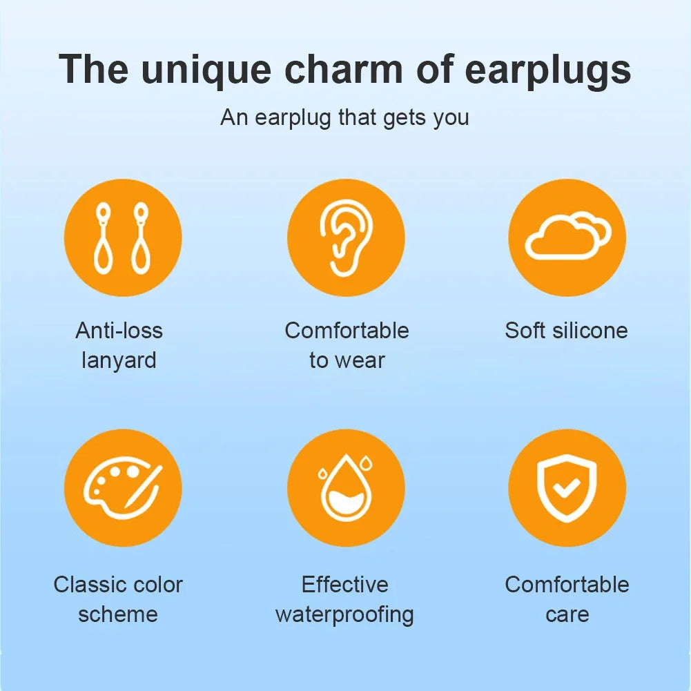 Swim Ear Plugs Silicone Waterproof Anti-noise Pool Accessories Swimming Earplugs Water Sports Swim Swimming Ear Plugs