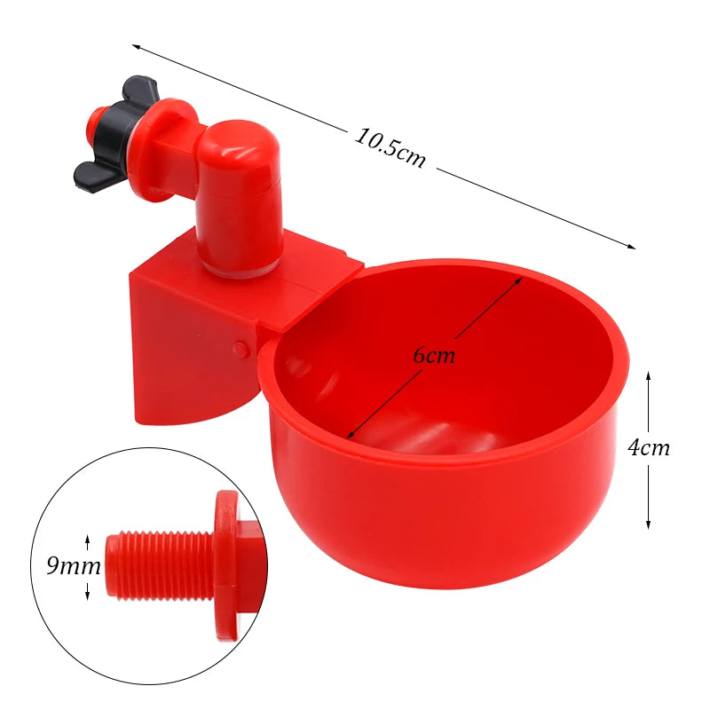 Automatic Chicken Water Feed Drinking Bowl Kit Farm Coop Poultry Waterer Drinking Water Feeder for Chicks Duck Goose Turkey