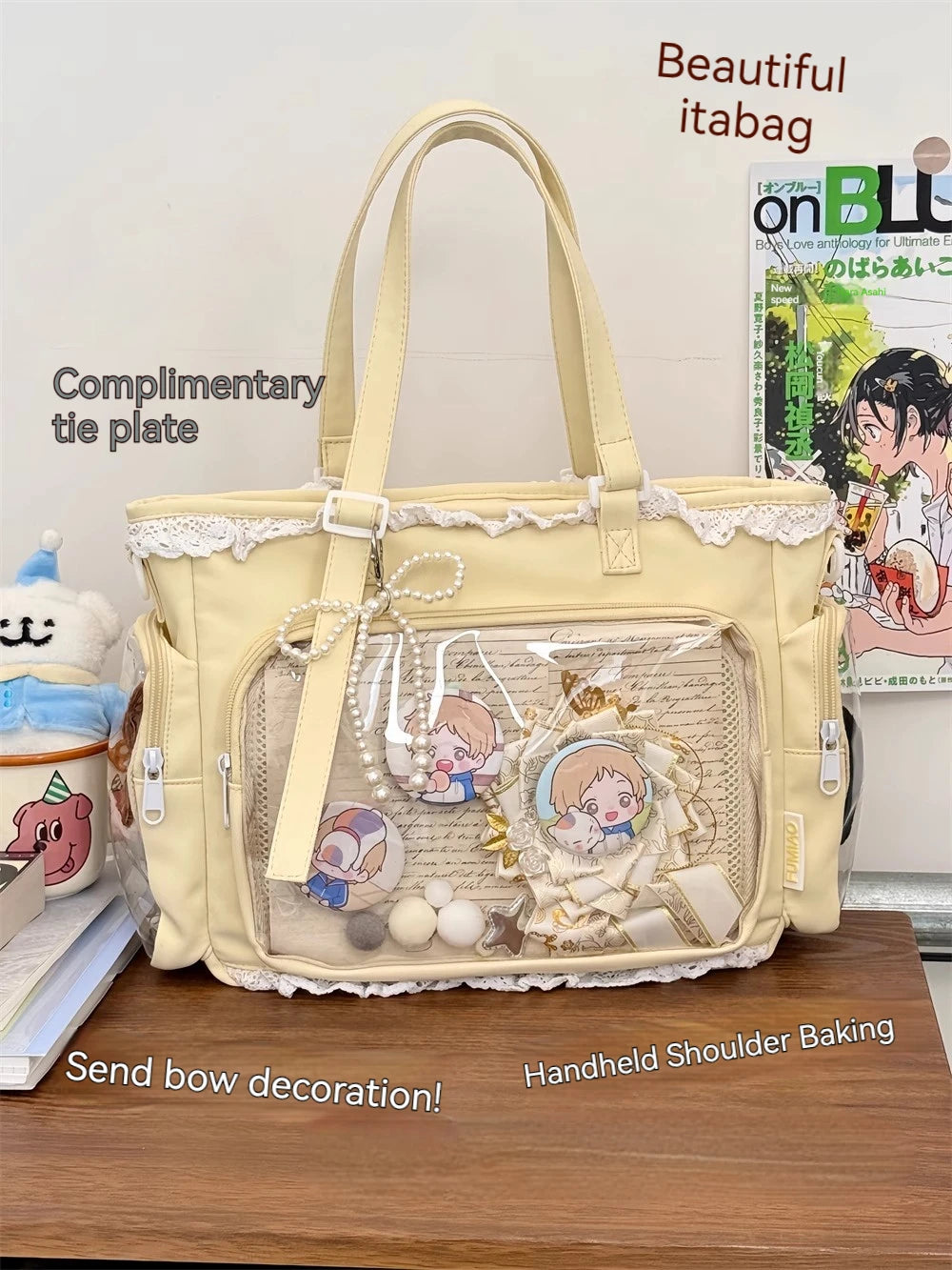 Ballet Girl Has A Large Appetite Itabag Japanese 2D Single Shoulder Cross Body Goods Bag Gift For Friends Only No Dolls No Card