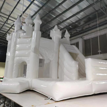 Customization White Bounce House Inflatable Bouncing House Bouncy Castle Combo With Slide And Ball Pit For Kids Birthday/Event