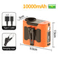 25000mAh Outdoor Waist Clip Fan Handheld Hanging Neck Fan 5-Speed Strong Wind Dual Air Vents USB Rechargeable Power Bank