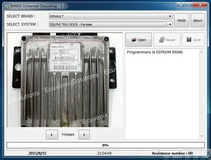 Newest EDC IMMO SERVICE TOOL V1.2 Car Repair Software PIN CODE EcuVonix Decoding V3.2 Immo Off CALCULATOR BSI VDO DASHBOARD