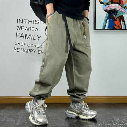 Japanese Streetwear High Quality Baggy Cargo Pants Harajuku Casual Men Clothing Plus Size Joggers Fashion Loose Work Trousers