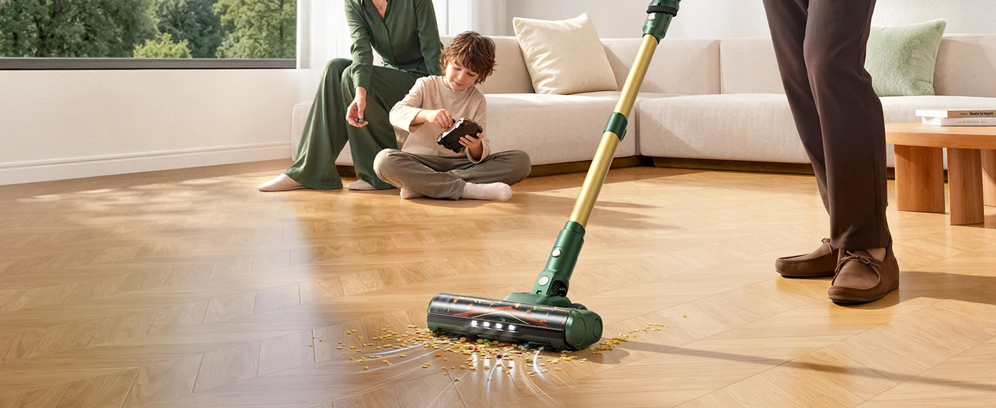 Laresar V12 Fast Charge 600W 65000PA Powerful Cordless Vacuum Cleaner 2H Fast Charging Removable Battery & Smart Display Vacuum