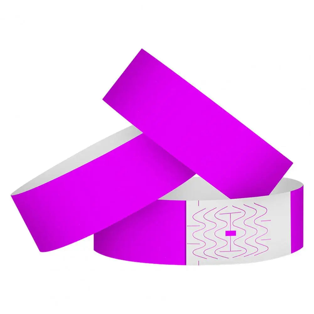 100Pcs Synthetic Paper Wristbands Disposable Waterproof Wrist Strap Event Identification Bracelets Removable Wristband Tape