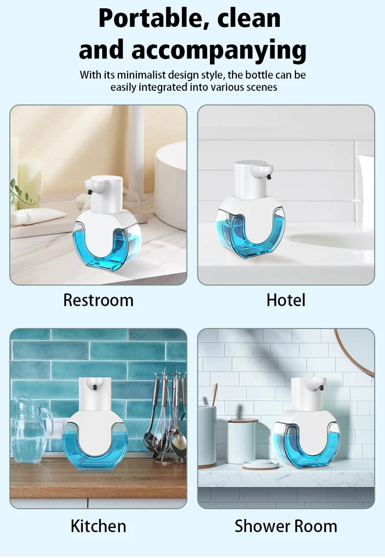 420ML Large Capacity Touchless Desktop Or Wall-Mounted IPX5 Waterproof Smart Infrared Automatic Sense Foam/Liquid Soap Dispenser