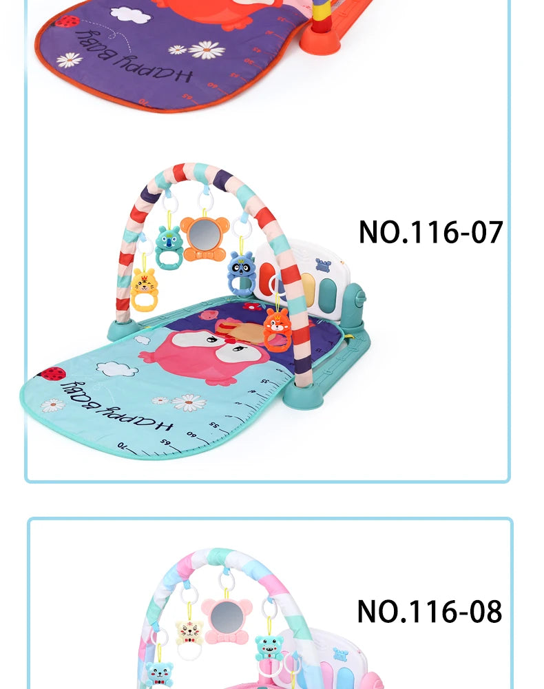 Multifunctional Fitness Frame Baby Activity Gym Play Mat Musical Rack Kid Infant Educational Crawling Carpet Toy Children Gift