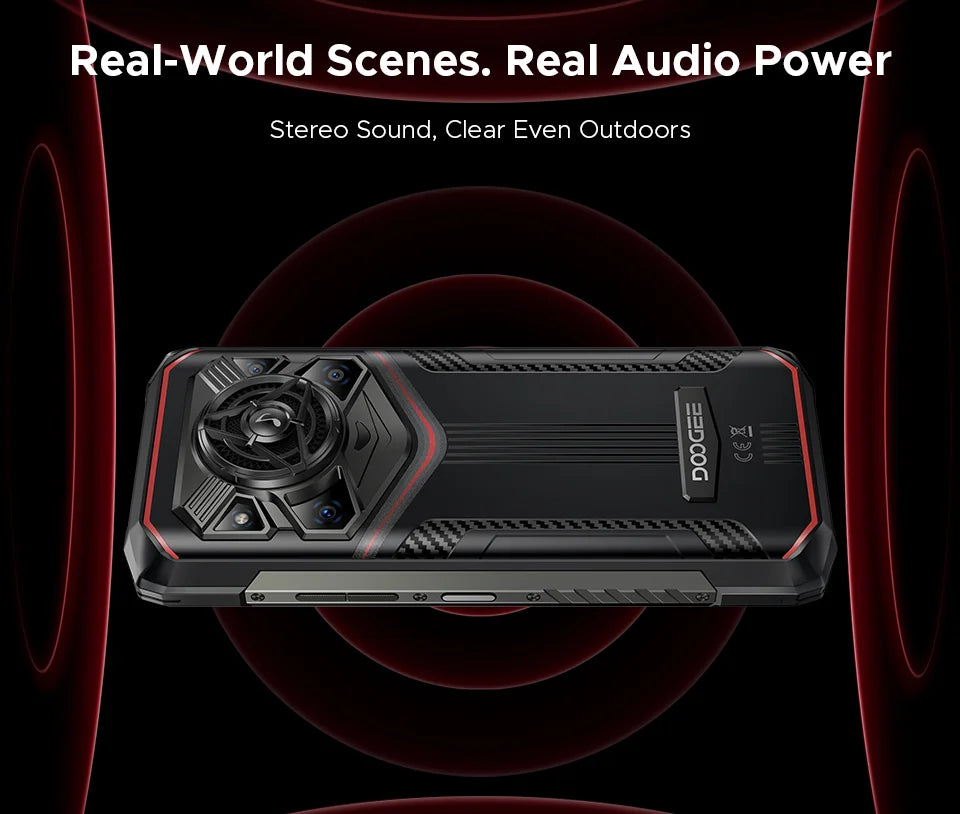 DOOGEE Blade20 Pro Rugged Phone 125dB Speaker Gemini AI 11800mAh Battery 6.6'' Display Android 15 Global Version Smartphone NFC