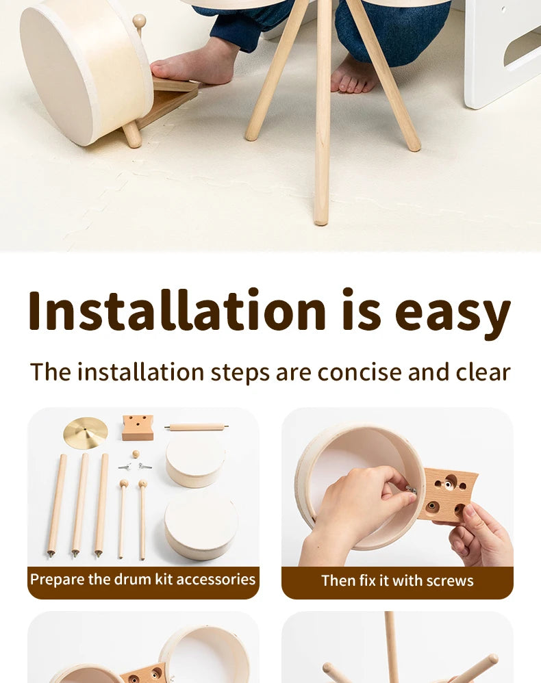 Kids Drum Set Musical Toys for Boy Girl Music Toys Educational Percussion Toy Kids Musical Instruments