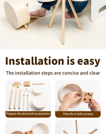 Kids Drum Set Musical Toys for Boy Girl Music Toys Educational Percussion Toy Kids Musical Instruments