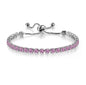 Adjustable Colorful Birthstone Tennis Bracelets for Women 4MM Crystal Bangle Female Hand Chain Trend Jewelry Accessories H133