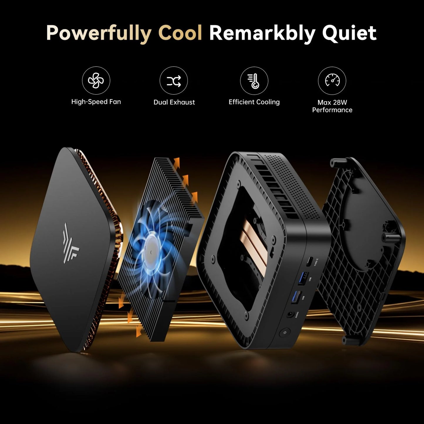 KAMRUI P1 AMD Ryzen R2544 8G RAM 256GB ROM Mini PC SSD Portable Gaming Mini PC Wifi5 BT4.2 4K Triple Display Window 11 Pro US Plug