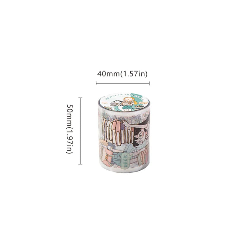 Mr Paper Washi Tape Kawaii 1 Roll  Character Scenery PET Stickers DIY Decoration for Journal Diary Scrapbooking Planners Cards