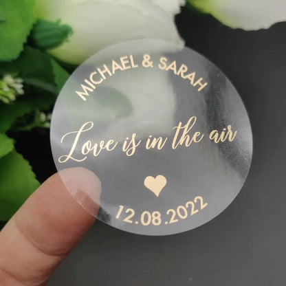 5CM Custom Name Wedding Sticker Personalized Design Your Label Candy Gift Box Birthday Party Seal Sticker Self-adhesive 50PCS