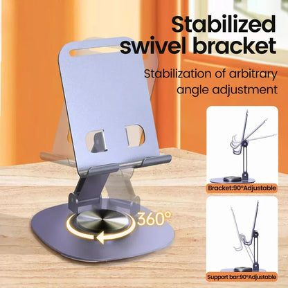 Elough 360° Rotation Portable Tablet Holder For iPad iPhone 15 Xiaomi Folding Lazy Desktop Live Mobile Phone Stand Mount Bracket