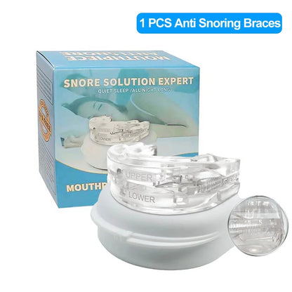 Anti-Snoring Mouth Guard, Adjustable Mouthpiece - Night Time Teeth Mouthguard & Sleeping Bite Guard for Bruxism and Stop Snoring