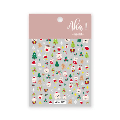 Winter Christmas Atmosphere Nail Stickers Snowman Snowflake Wapiti Self-adhesive High Quality Cute Nail Stickers Nail Art Deco