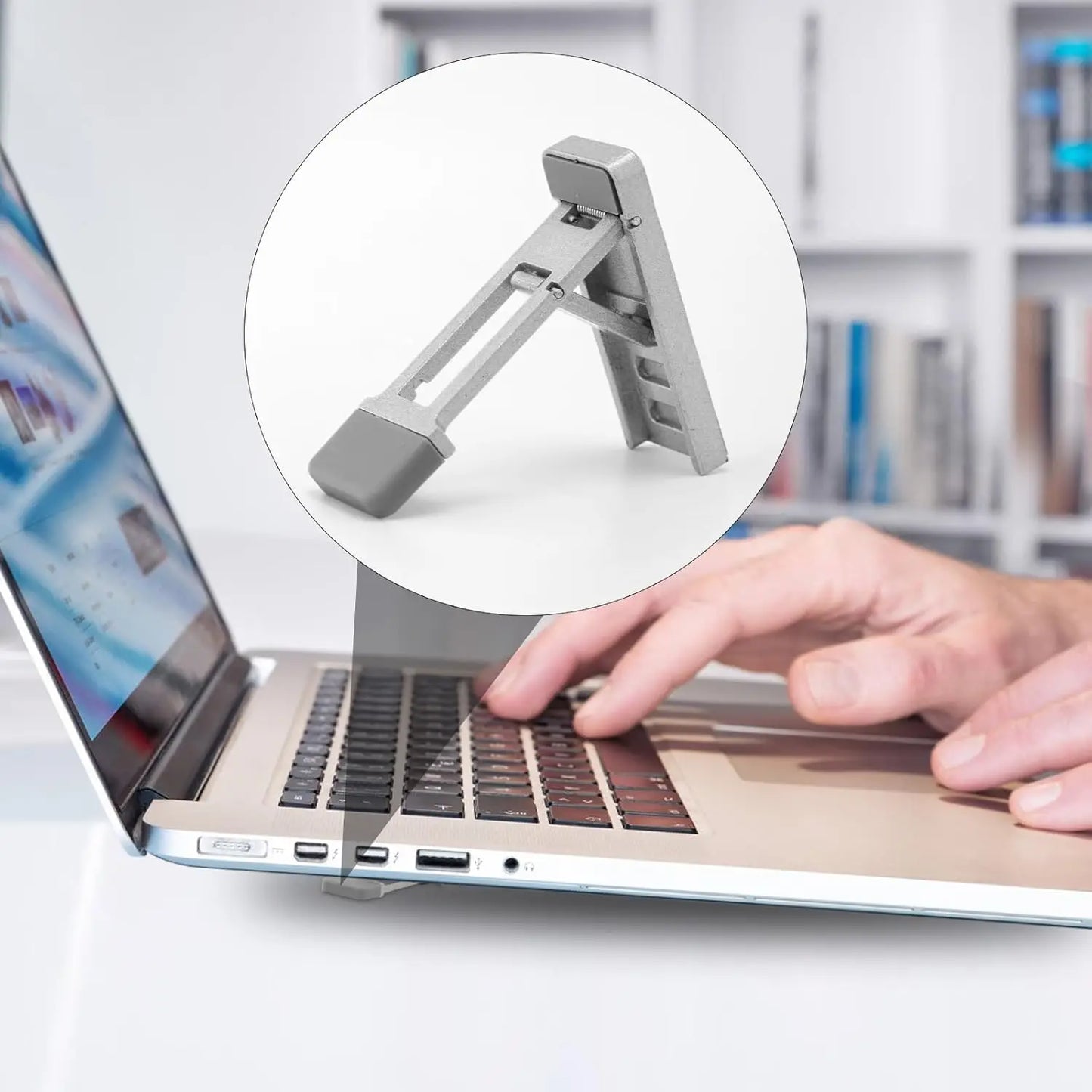 2Pcs Foldable Keyboard Riser Stand Adjustable Tilt Portable Mini Laptop Feet Ergonomic Keyboard Lift for Desk