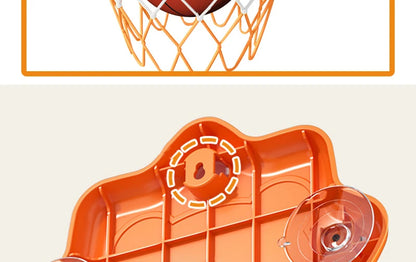 Kids Basketball Hoop with Inflatable Ball Wall Mount Indoor Outdoor Sport Toy Suction Cup Stand Portable Game Fun Play Boys Gift