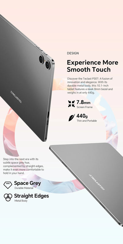 Teclast P30T Set 10.1" Tablet Android 16 Gemini AI Unisoc 8-core CPU 16GB(3GB+13GB Expansion) RAM 128GB ROM 6000mAh Keyboard/Case/Mouse/Stylus/Headphone/Stand