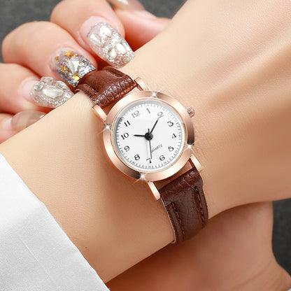 Fashion Small Dial Women Watches Ladies Leather Band Analog Quartz Wristwatch Girls Clock（Without Box）
