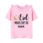 Personalized Eid Mubarak Printed Kids Shirts Custom Name Eid Ramadan Child T-shirt Tops Islamic Muslim Holiday Boys Girls Outfit