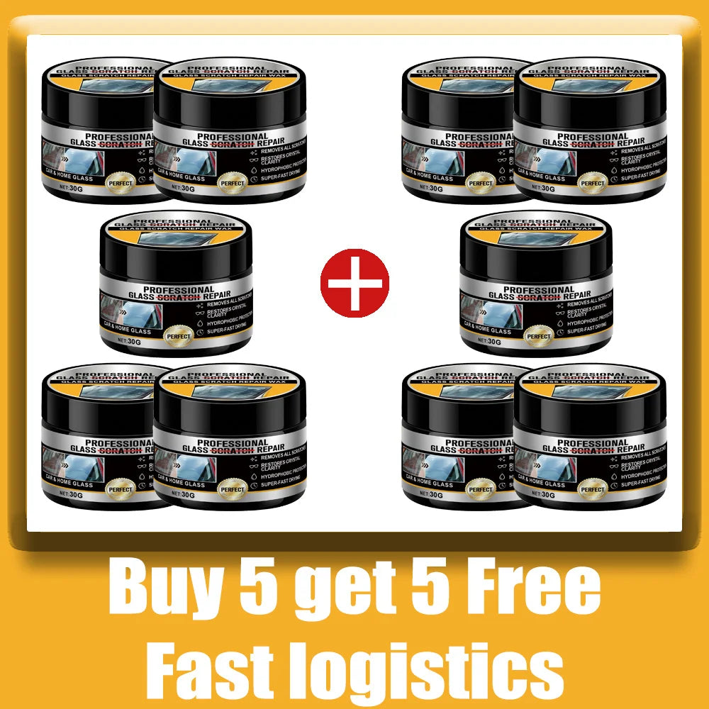 Glass Scratch Repair Wax Multi-Purpose Polishing Cream No Residue Car Window Glass Lens Deep Scratch Remover Protective Coating