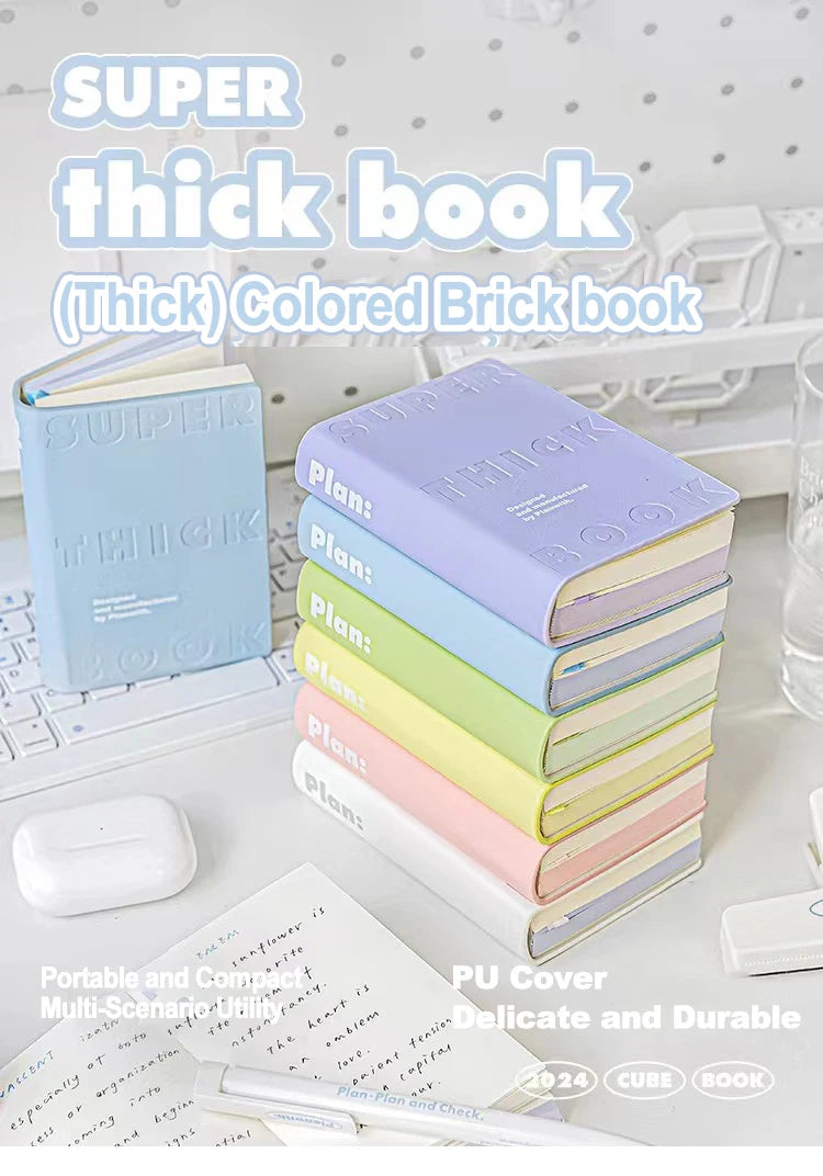 Notebook Color Brick Notebook High Appearance Thickened Portable Handbook Student Specific Mini Pocket Small Notebook Blank Note