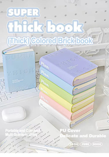 Notebook Color Brick Notebook High Appearance Thickened Portable Handbook Student Specific Mini Pocket Small Notebook Blank Note