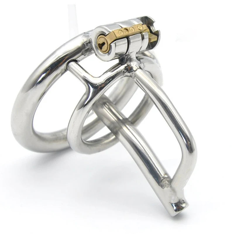 Steel Chastity Cage Sounding Plug Erotic Urethral Lock Penis Ring Cock Cage Male Chastity Device BDSM 18+ Adult Toys For Men.