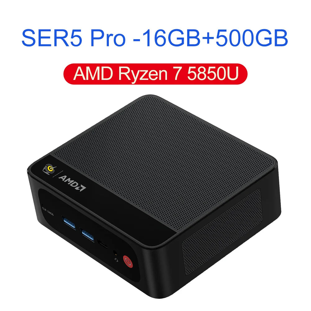 Beelink SER5 Max AMD Ryzen7 7735HS SER3 R3 3200U R5 5500U 5625U DDR4 16G RAM 500G Mini PC Support WiFi6 Type-C Desktop Computer