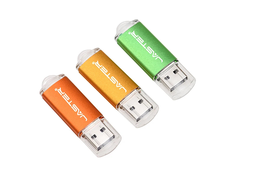 JASTER High Speed USB 2.0 Flash Drive Mini Plastic Pendrive 128M 4GB 16GB 32GB 64GB 128GB With Keychain Memory Stick Pen Drive