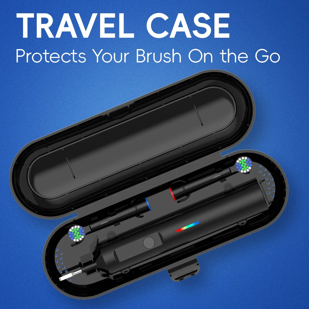 Smart Wireless Charging Rotating Electric Toothbrush, 3 Modes Rechargeable Rotation Toothbrush Compatible with Oral B Brush Head