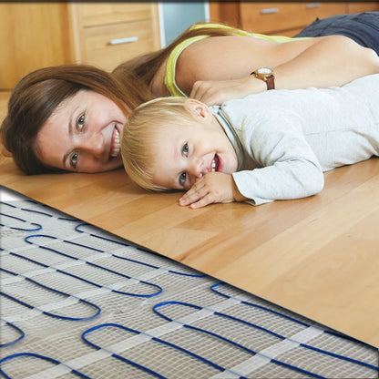 230V 150w/m2 Electric Underfloor Heating Mat Kit Pad System Parts For Bathroom Ceramic Stone Tile Wooden Floor Heated Warming