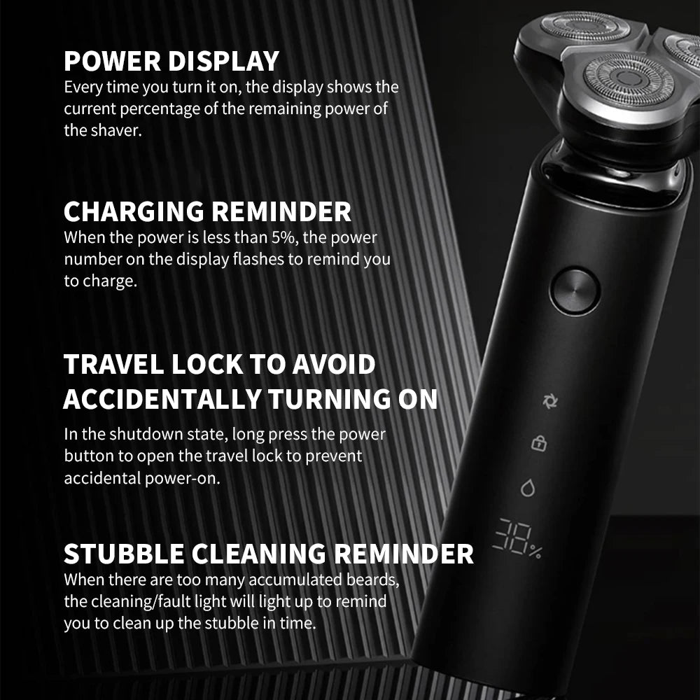 NEW MIJIA S500 Electric Shaver Clipper Triple Blade Trimmer For Men Dry Wet Shaving Washable Beard Hair Cutting Machine Razor CN