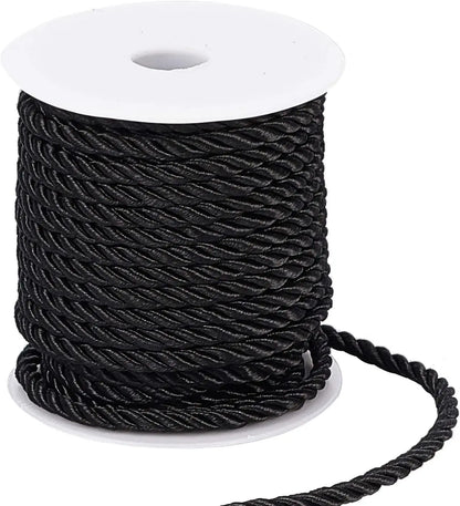 5MM Twisted Cord Rope Trim Craft Decorative Polyester Rope Handmade Cording for Sewing Crafts Upholstery Home Decor 5m