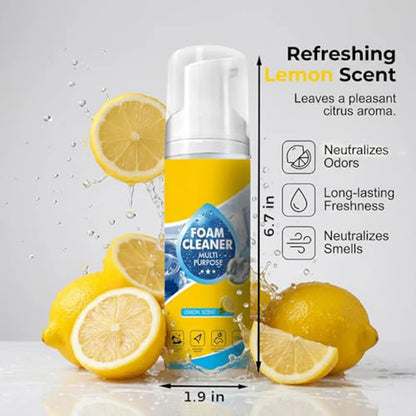 Multifunctional Car Foam Cleaner Powerful Stain Lemon Scent No Rinse Removal Car Leather Upholstery Interior Seat Cleaner NEW