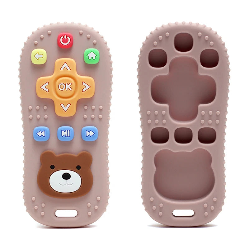 Baby Teethers Remote Control Shape Silicone Molar Chewing Toys Silicone Teething Toys Infant Baby Gifts Newborn Accessories