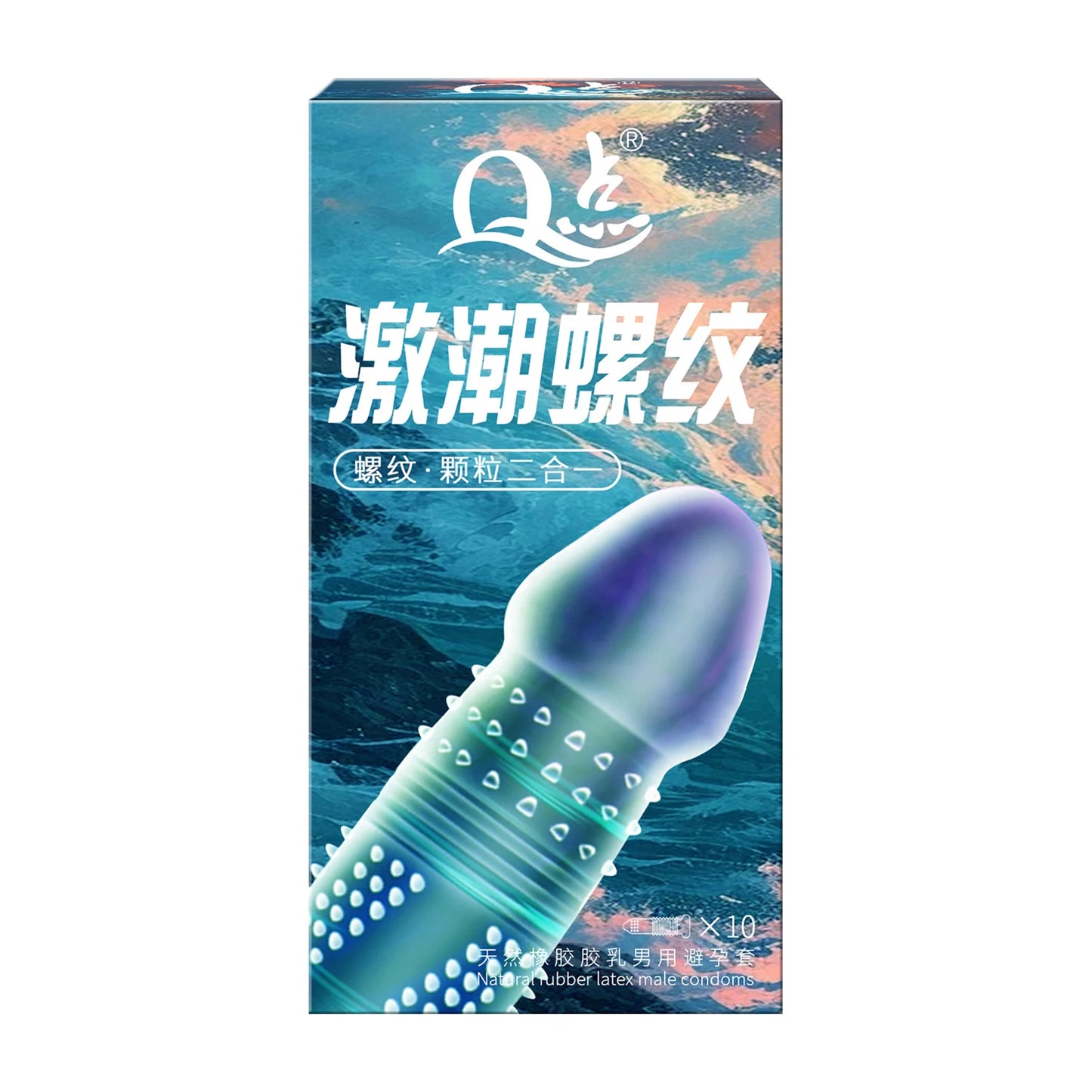 Ultra Sensitive Condom with Mace Pointed Design 10 PCS Lubricated Latex Condom Natural Feeling Safety Sex Accessories