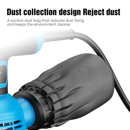 5 Inch Variable Speed Orbital Sander, Eccentric Grinding & Polishing Machine, Handheld Electric Sander for Paint Polishing, Surface Sanding, Rust Removal, Wood and Metal Finishing Work