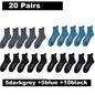 10/20Pairs High Quality Men's Socks Casual Breathable Cotton Man Run Sports Socks Spring Autumn Male Sox Gifts Plus Size 38-45